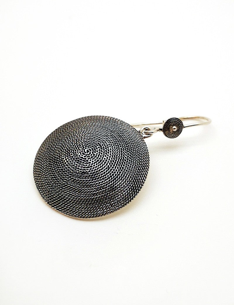 Sardinian silver corbula earrings