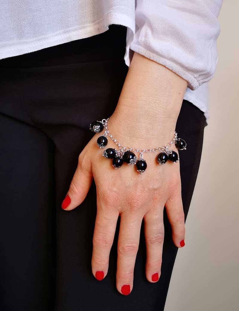 Bracciale sardo in argento con kokkos