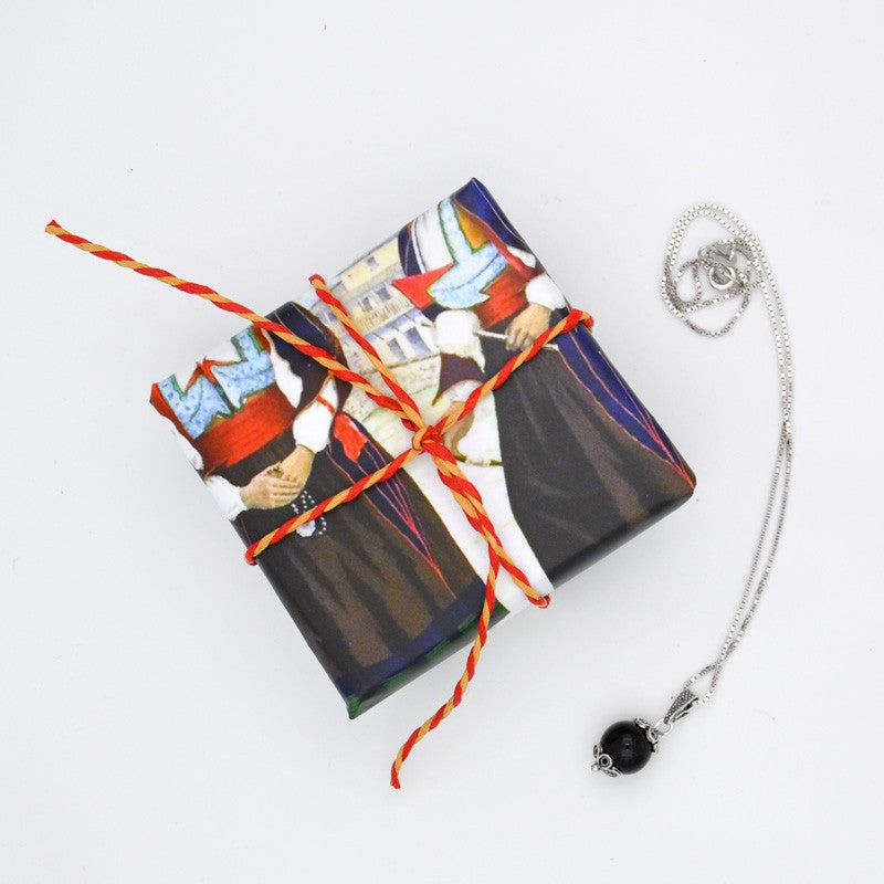 Catenina con ciondolo sardo kokkos 10 mm con catenina in argento