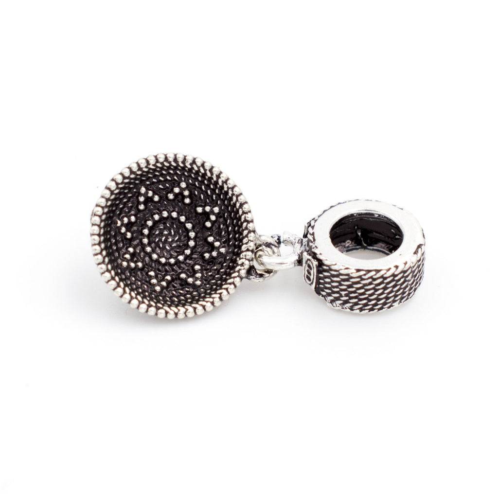 Charm pendente cestino sardo in argento