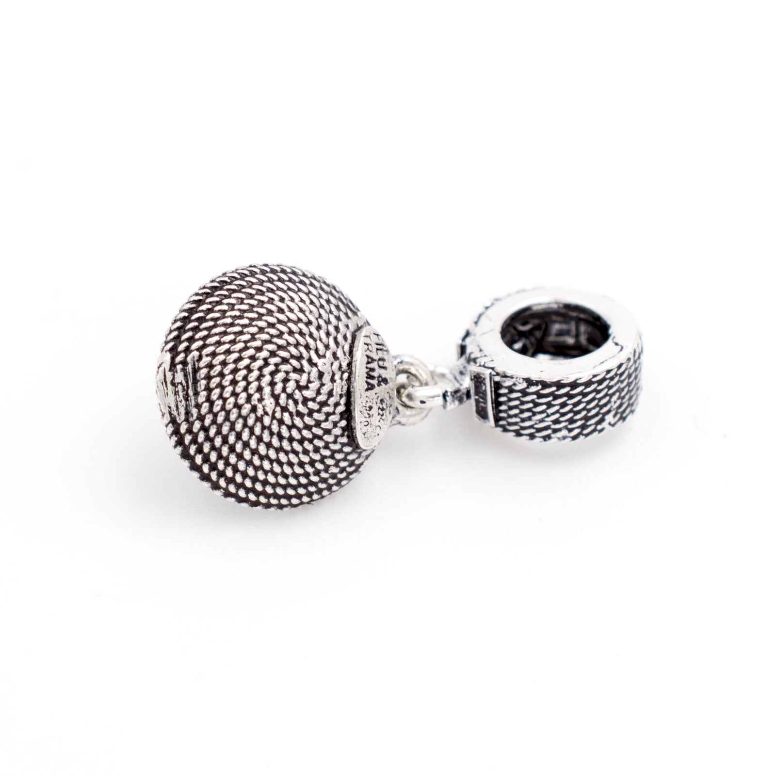 Charm pendente cestino sardo in argento