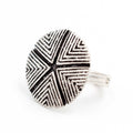 Anello sardo "Sa Pintadera" in argento