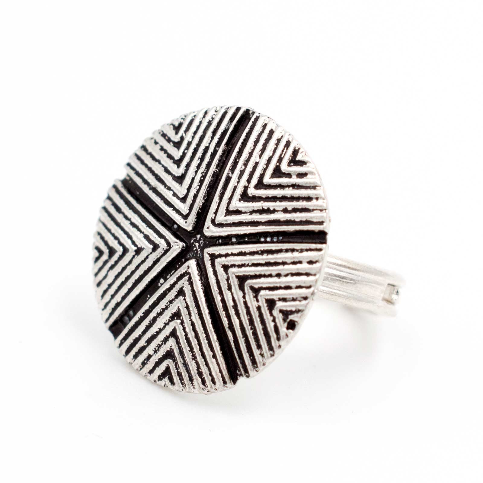 Anello sardo "Sa Pintadera" in argento