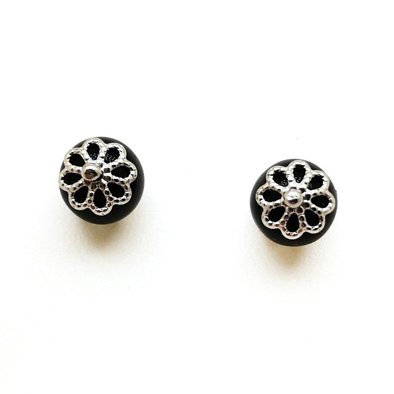 Orecchini sardi in argento con kokkos