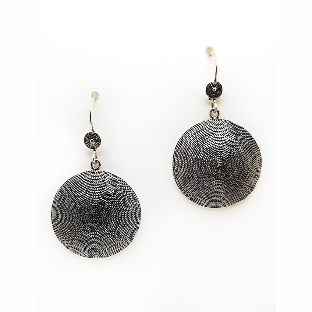 Sardinian silver corbula earrings