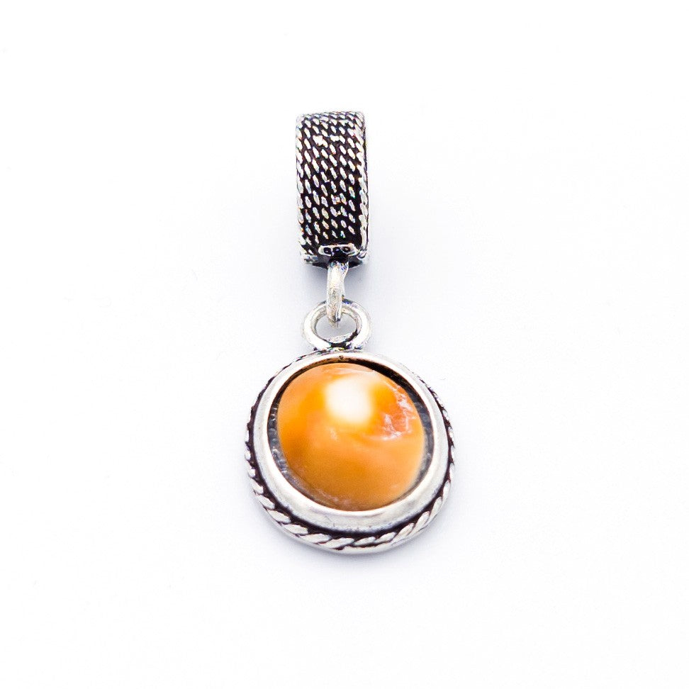 Charm pendente in argento con occhio di Santa Lucia
