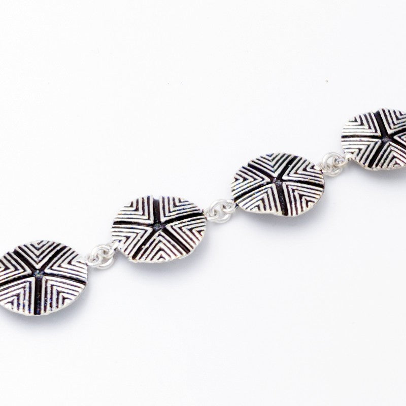 Bracciale sardo "Sa Pintadera" in argento