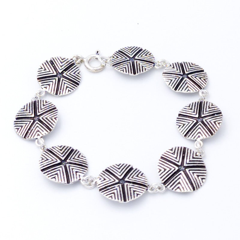 Bracciale sardo "Sa Pintadera" in argento