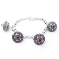 Bracciale sardo in argento con bottoni sardi