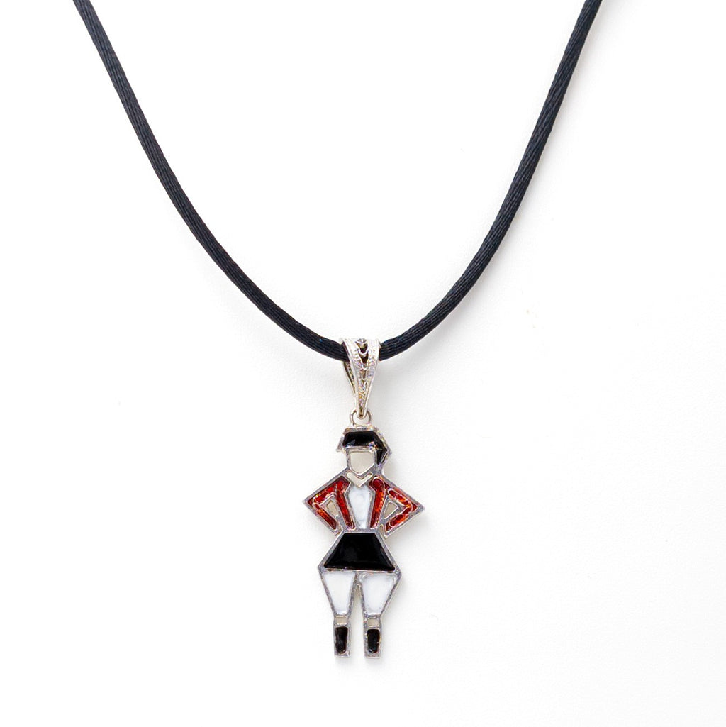 Collana con ciondolo "su ballo sardo" bimbo in filigrana d'argento