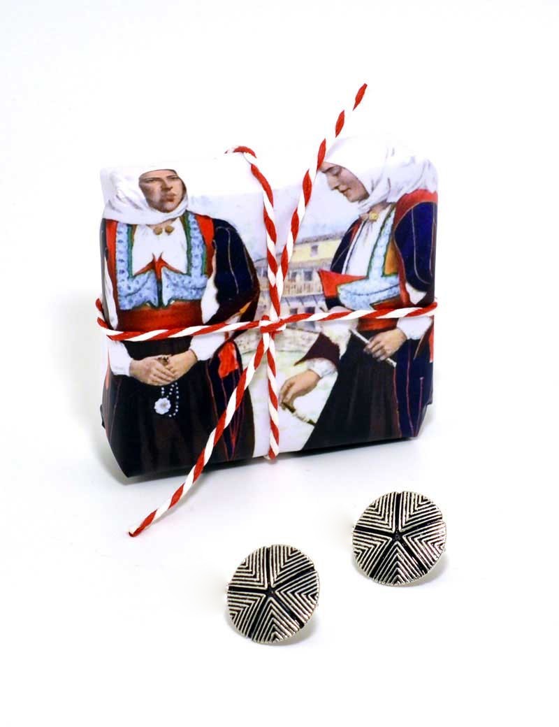 Orecchini sardi "Sa Pintadera" in argento