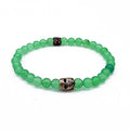 Bracciale elastico con pietra Avventurina e maschera sarda in argento