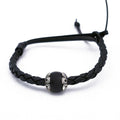 Bracciale "scooby" in pelle con Kokkos e filigrana d'argento