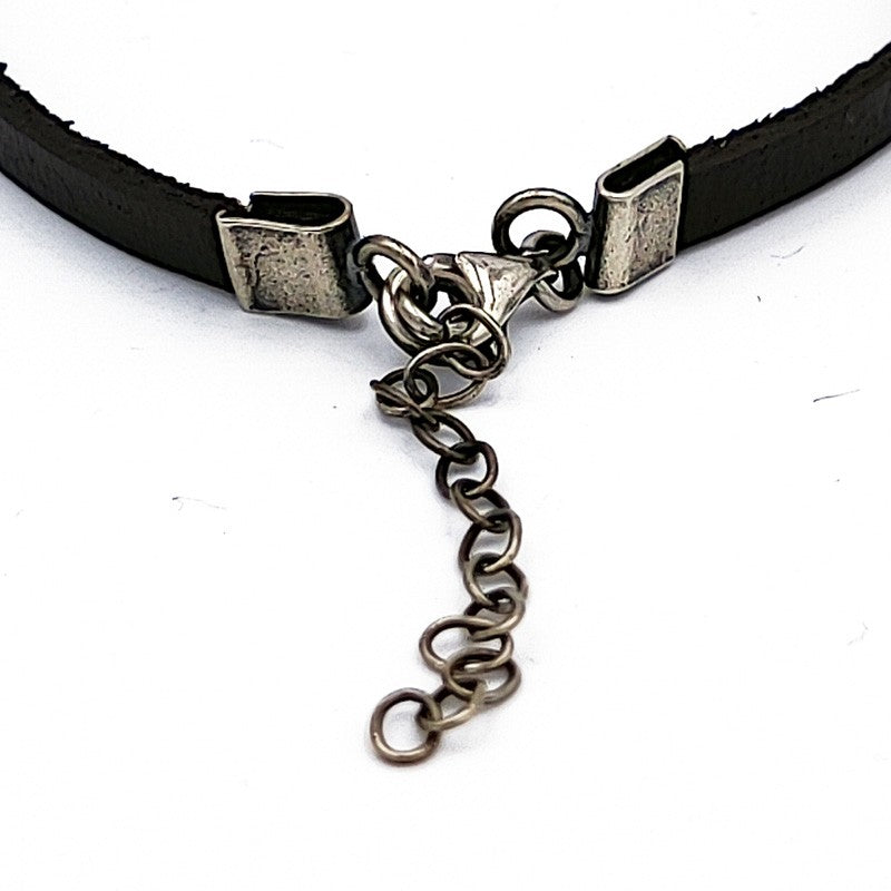 Bracciale sardo in cuoio e argento