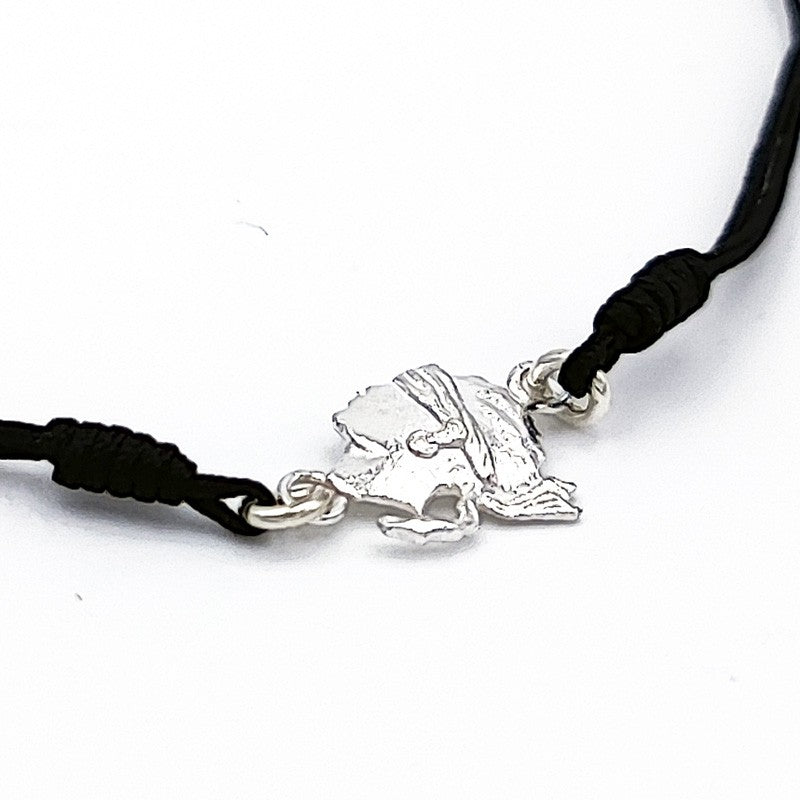 Bracciale in cordino con Moro in argento