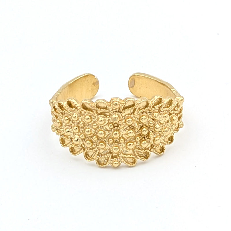 Sardinian faith ring in silver filigree