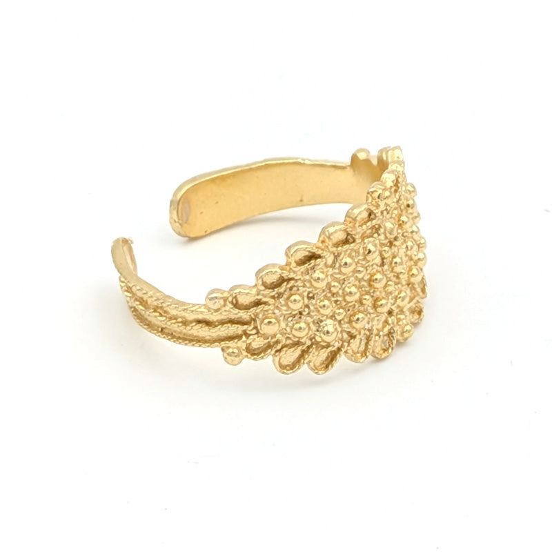 Sardinian faith ring in silver filigree