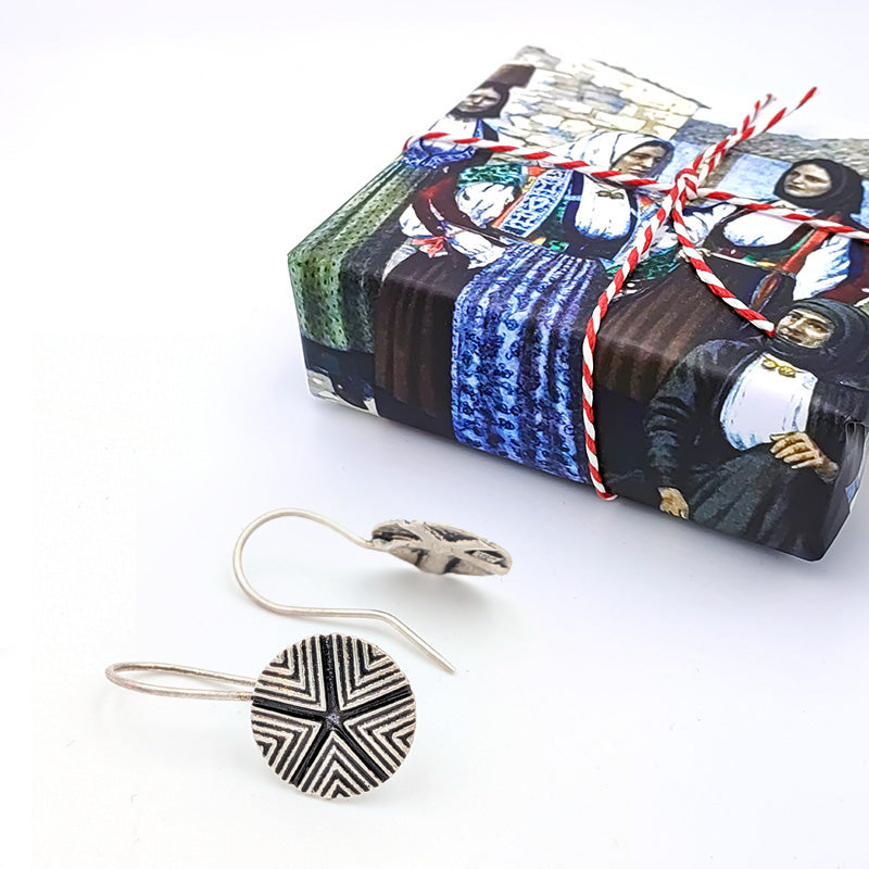 Sardinian "Sa Pintadera" earrings in silver