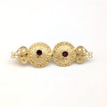 Sardinian silver filigree brooch with buttons and coral